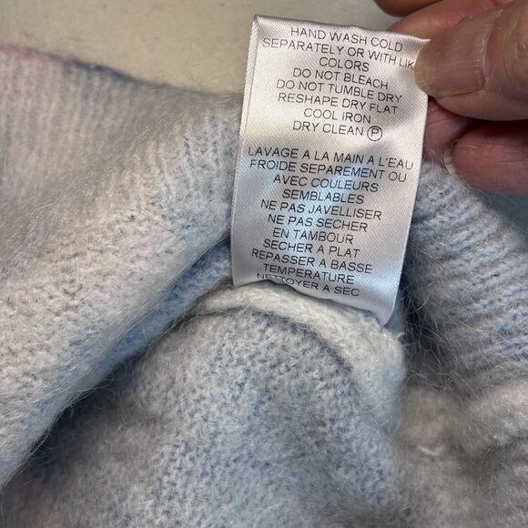 Bianco & Blu Mohair/Wool Blend Blue&Pink Knit Sweater Size Medium made in Italy - Picture 15 of 15